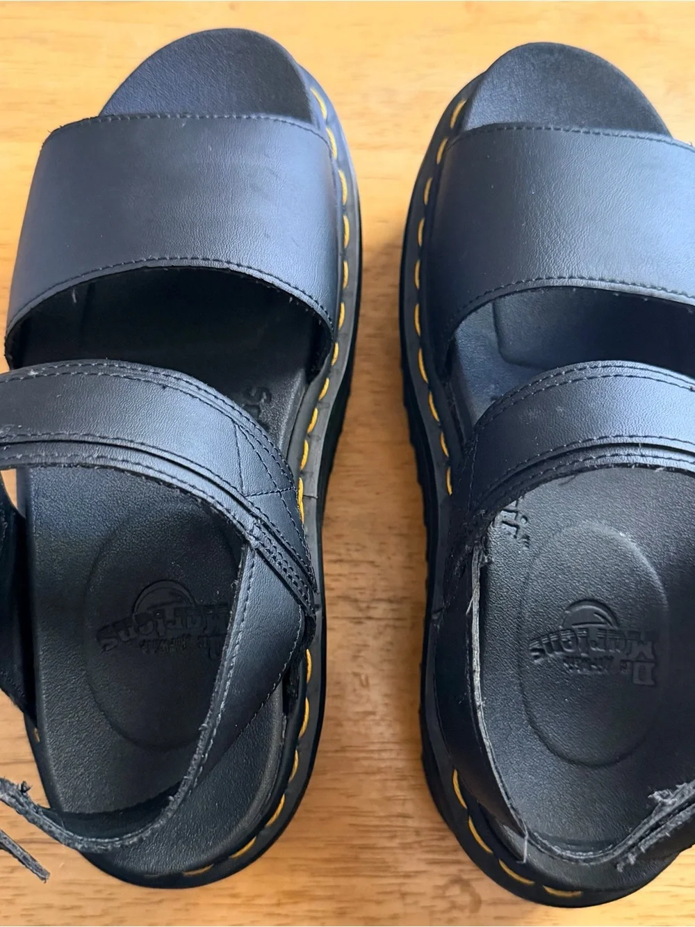 Dr. Martens black Voss platform sandals